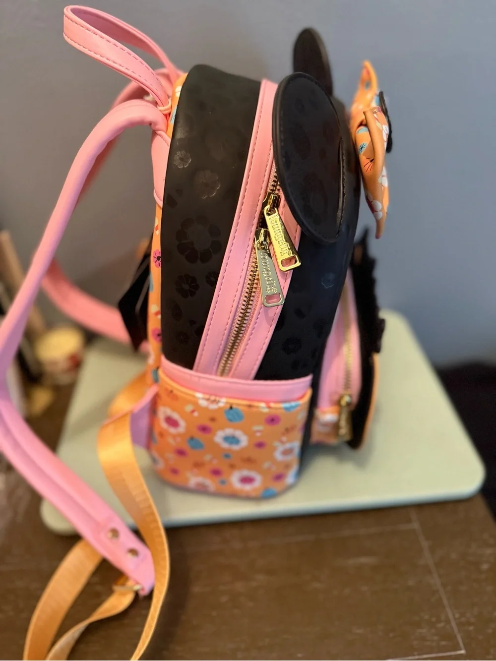 Loungefly Halloween Pumpkin Bow Backpack - Orange/Pink
